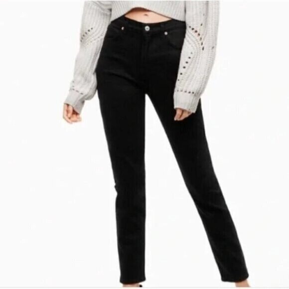 WILFRED X CITIZENS OF HUMANITY Nola Super High Rise Black Jeans 27 - Picture 1 of 9